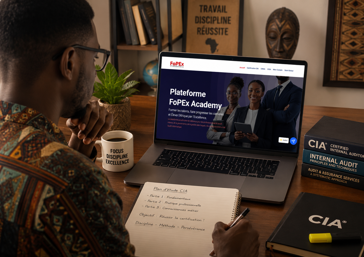 Candidat préparant la certification CIA® Partie 1